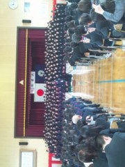 中学校卒業式・・