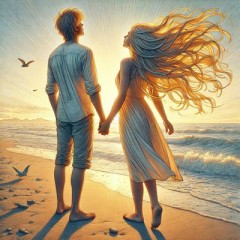 彼の腕にしがみついて歩きたい