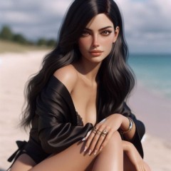 暗い顔の彼に女神のように微笑む彼女