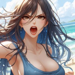 彼の手が彼女のスカートに触れる