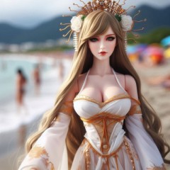溶けて流れたアイスクリームが彼の指を伝う