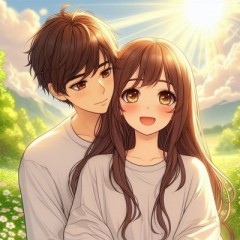 楽しそうな初詣の二人