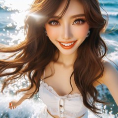 彼女はゆっくりと目を閉じる