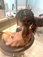 ヘアメイクした