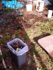 大掃除ー仕事場の清掃、ビニール紐の取り出し、