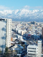 冠雪の立山連峰