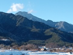 冬の有明山