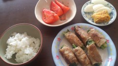 お肉で巻き巻き