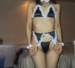 ☆紺白メイド・ブラ、パンティ、ガーター☆