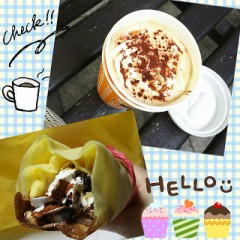 ティラミスラテ＆クレープ