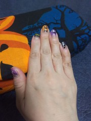 少し落ち着いたかな？  ハロウィンネイル