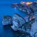 世界の名所　｢ボニファシオの夜景｣　フランス、コルシカ島　☆ナポレオン所縁？✰