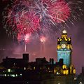 世界の名所　｢エディンバラ・フェスティバルの花火｣　イギリス,　 エディンバラ
