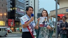 『七月十八日』は『無所属連合』の『谷本誠一殿』の『参議院議員選挙演説』を『見學』