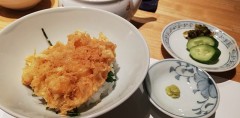 桜エビのかき揚げ茶漬け！