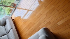 フローリングワックス掛け　最終日