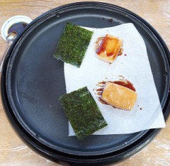 ホットプレートで磯辺焼き