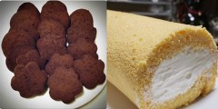 ロールケーキとおからのクッキー