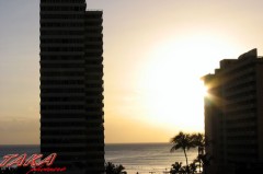 ホテルからの夜明け