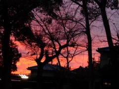 燃える夕日に･･･