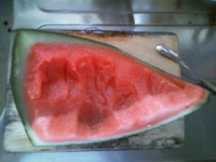 スイカの食べ方