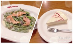 雨の中のパスタ