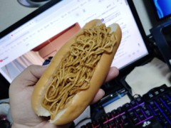 深夜に帰ってきたので