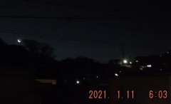 今朝も早起きして『地球照』撮影してみた