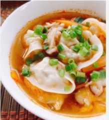 市販餃子でスープ餃子