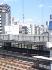 楽しく東京スカイツリー眺めながら