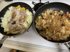 今日はマーボ春雨とポークソテーを作って