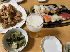 お盆のささやかなご馳走で