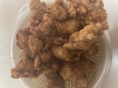 唐揚げと肉と野菜炒めで