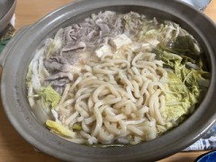 今日も鴨南蛮鍋&#129749;を作って、豚も有るけど