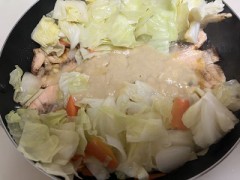 人生　初のちゃんちゃん焼きを作って