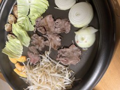 今日は焼肉で