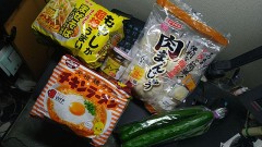 本日の買出し！（既におなじみの品ばかりですが、値上がりしてる！）