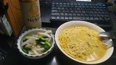今日はカルボナーラ（昨日と同じショットかも、でもだいぶん違うよ）