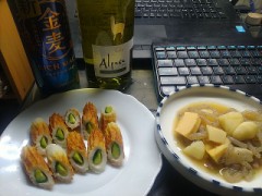 里芋とタケノコのごった煮！（今夜はバイト）