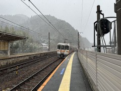 電車の先頭からの風景