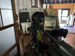 フィルムカメラの三脚を再活用します
