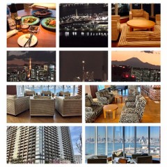 マンション33階レストラン（昼夜の景色）