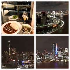 夜景を観ながらディナー