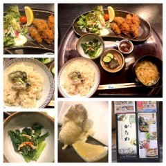 銀座かなわで牡蠣フライ御膳