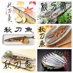 私の書作品　秋刀魚