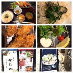 ランチは銀座かなわでカキフライ御膳