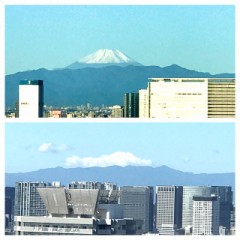 白雪の富士山