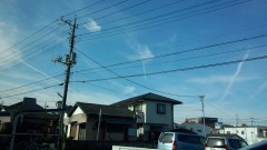 飛行機雲は､､､。