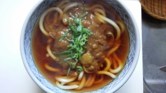 自作のカレーうどん。