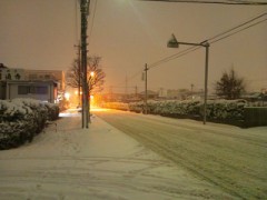snowy darkness town　＋【お題日記】今初恋の人と会いたい？